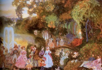 festivities 1906 Serge Sudeikin Russian Oil Paintings